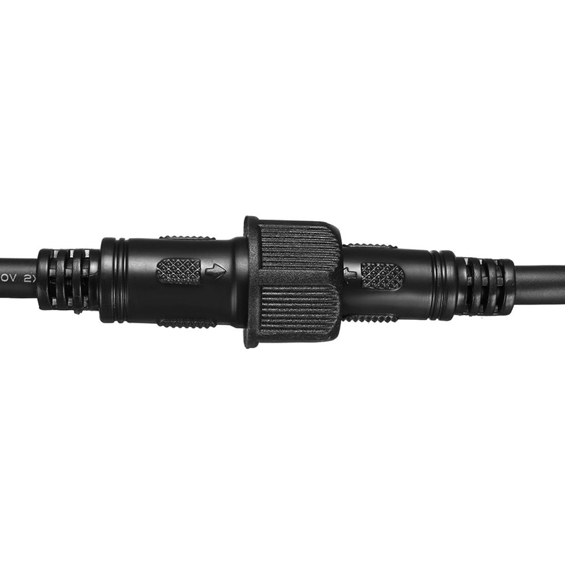 Male Female 20AWG 2 Terminal Waterproof Connector Cable Black For Single Color LED Strips Light Male Female 20AWG 2 Terminal Waterproof Connector Cable Black For Single Color LED Strips Light